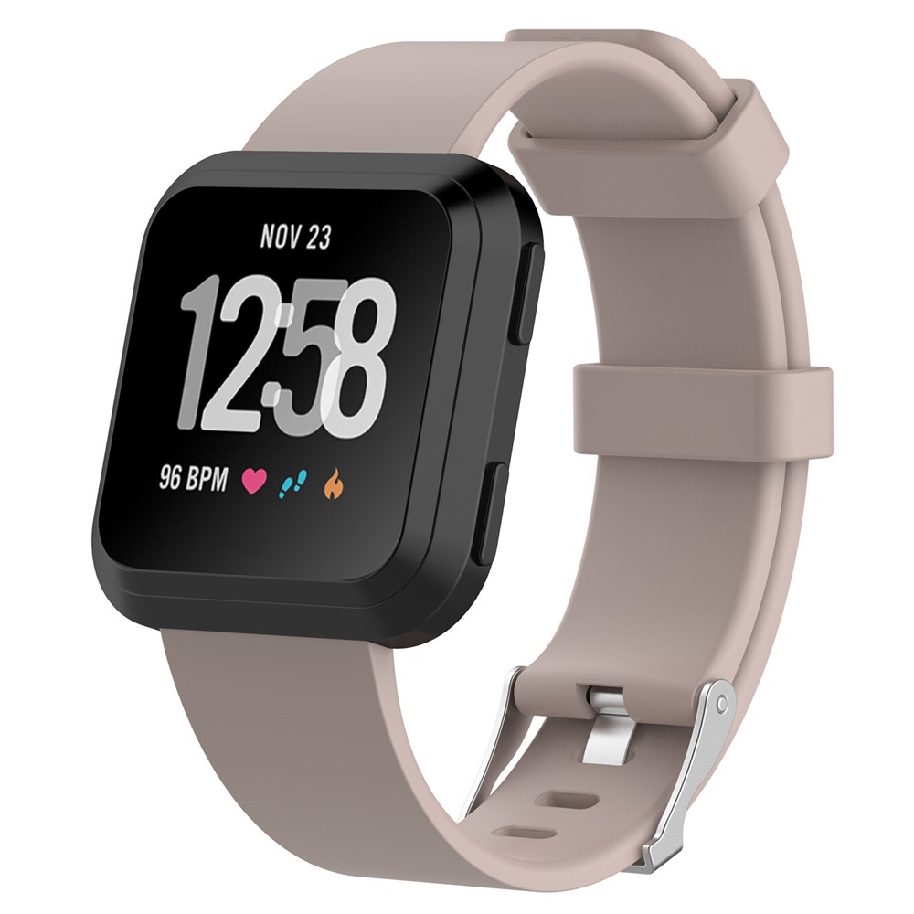 Flexible TPE Watch Band Replacement for Fitbit Versa - Size: S / Khaki-2