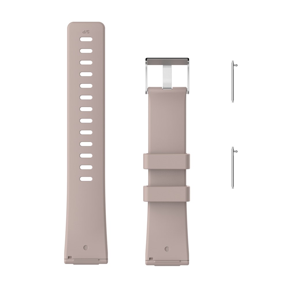 Flexible TPE Watch Band Replacement for Fitbit Versa - Size: S / Khaki-4