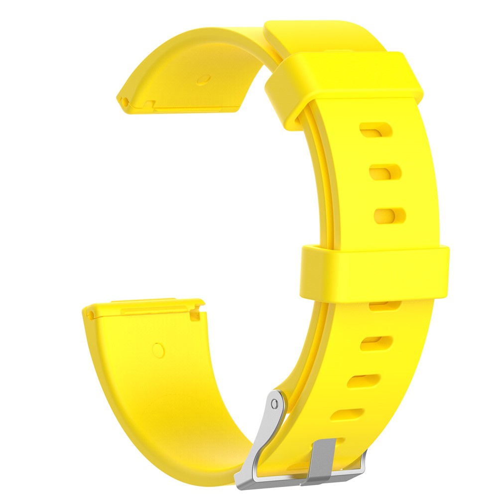 Flexible Soft TPE Watch Band Replacement for Fitbit Versa - Size: S / Yellow-1