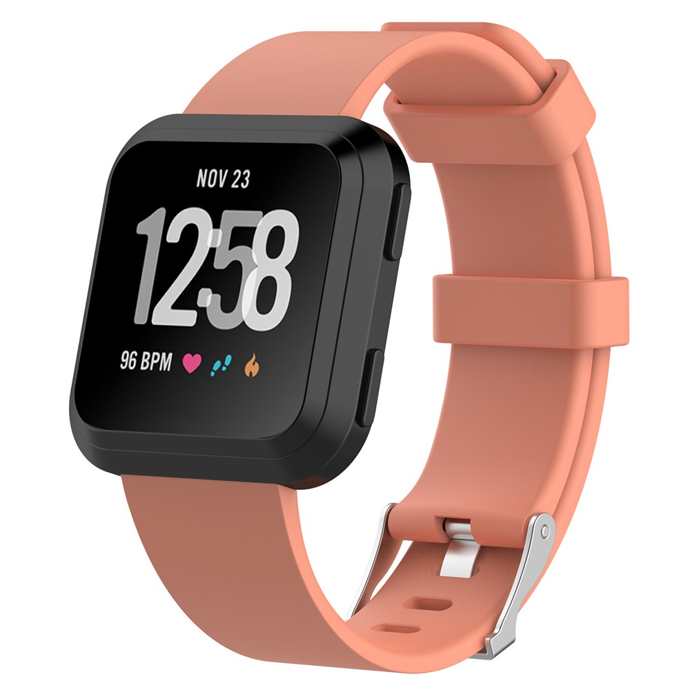 Flexible Soft TPE Watch Strap Replacement for Fitbit Versa - Size: S / Rose Gold-2