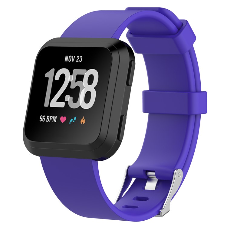 Flexible Soft TPE Replacement Watch Band for Fitbit Versa - Size: S / Dark Purple-2