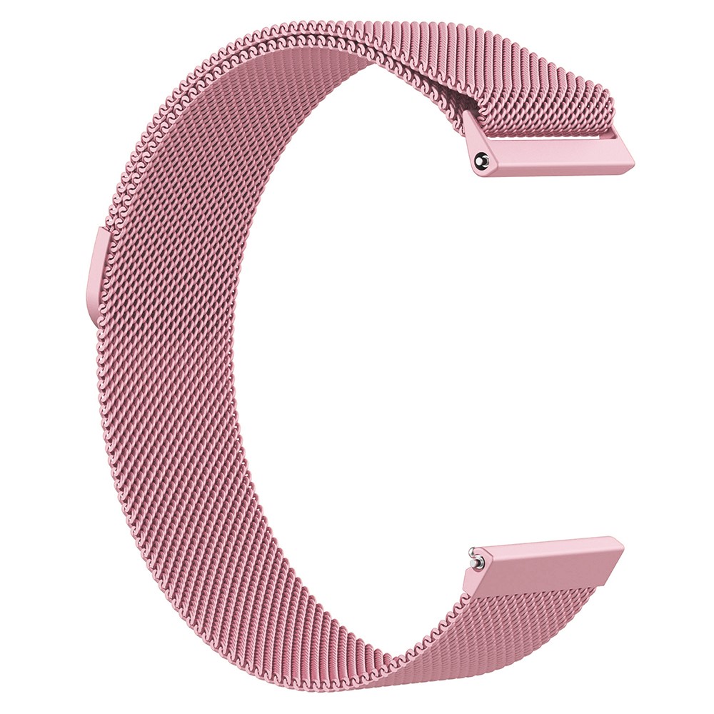 Stainless Steel Milanese Watch Strap for Fitbit Versa - Size: S / Pink-2