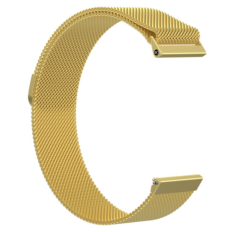 Stainless Steel Milanese Wrist Watch Strap Replacement for Fitbit Versa - Size: S / Gold-2