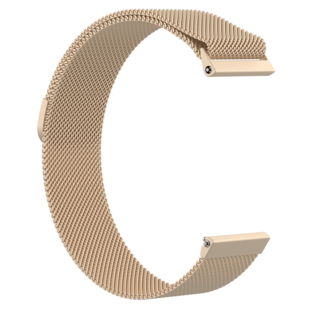 Stainless Steel Milanese Wrist Watch Band Replacement for Fitbit Versa - Size: S / Champagne Gold-2