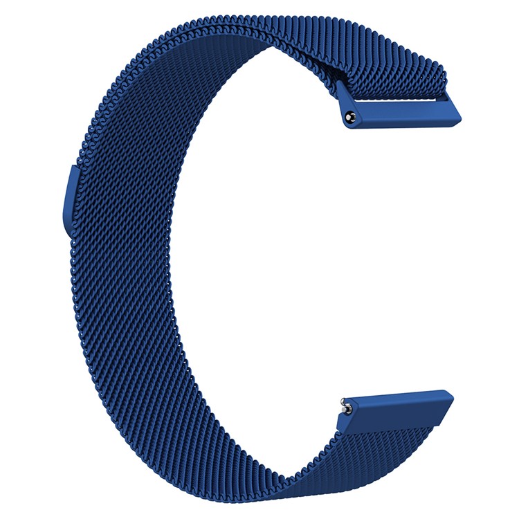 Stainless Steel Milanese Watch Strap Replacement for Fitbit Versa - Size: S / Blue-2