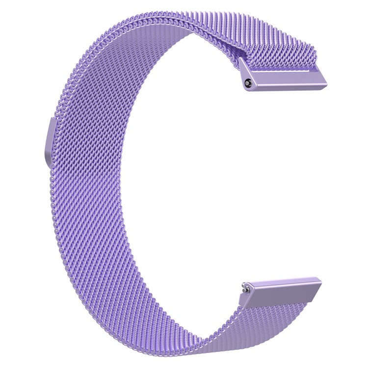 Stainless Steel Milanese Watch Band Replacement for Fitbit Versa - Size: S / Purple-2