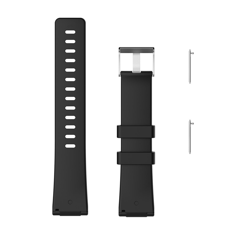 TPE Watch Band Replacement for Fitbit Versa - Size: L / Black-4