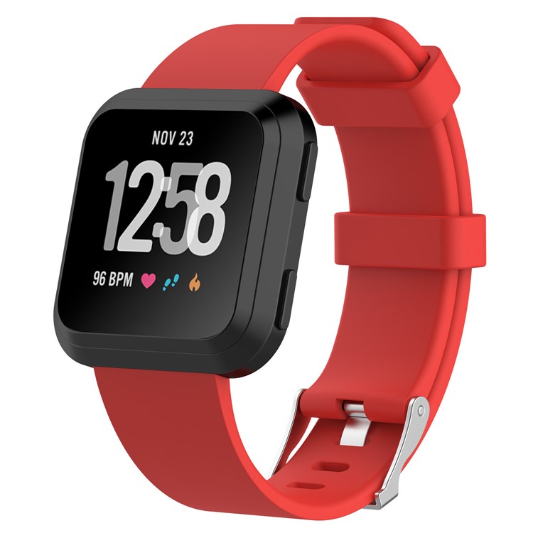 TPE Watch Band Strap for Fitbit Versa - Size: L / Red-2