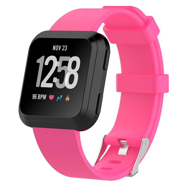 TPE Watch Bracelet Replacement for Fitbit Versa - Size: L / Rose-2