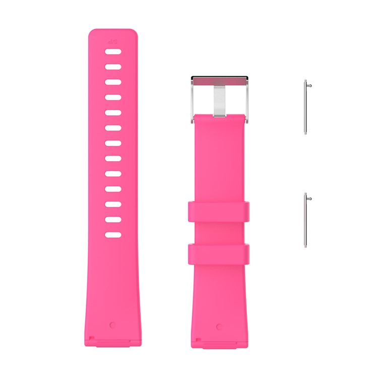 TPE Watch Bracelet Replacement for Fitbit Versa - Size: L / Rose-4