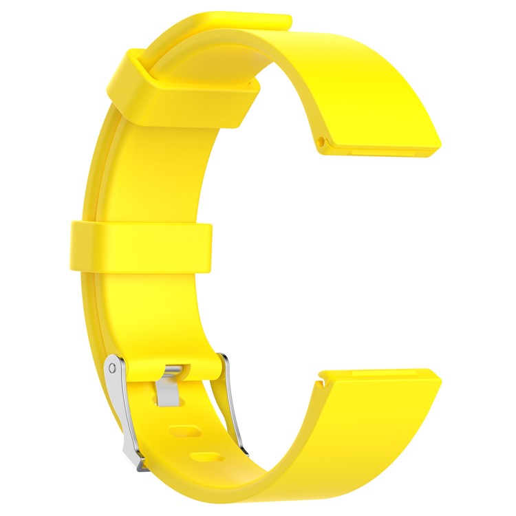 TPE Watch Sports Bracelet for Fitbit Versa - Size: L / Yellow-3