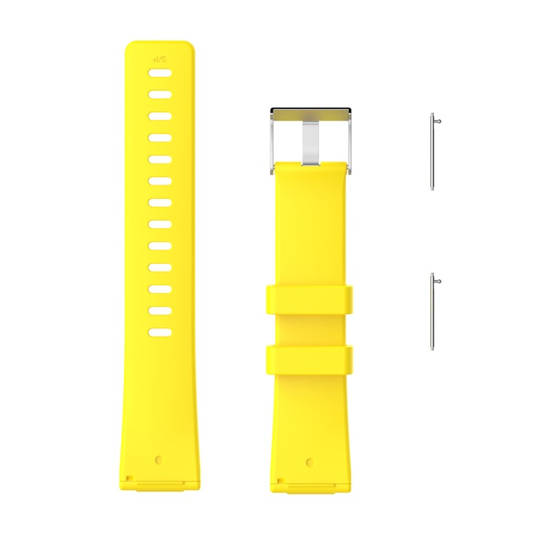 TPE Watch Sports Bracelet for Fitbit Versa - Size: L / Yellow-4