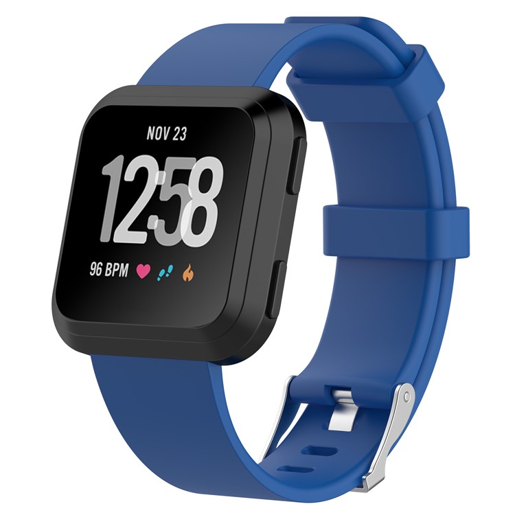 FlexibleTPE Watchband Strap for Fitbit Versa - Size: L / Dark Blue-2