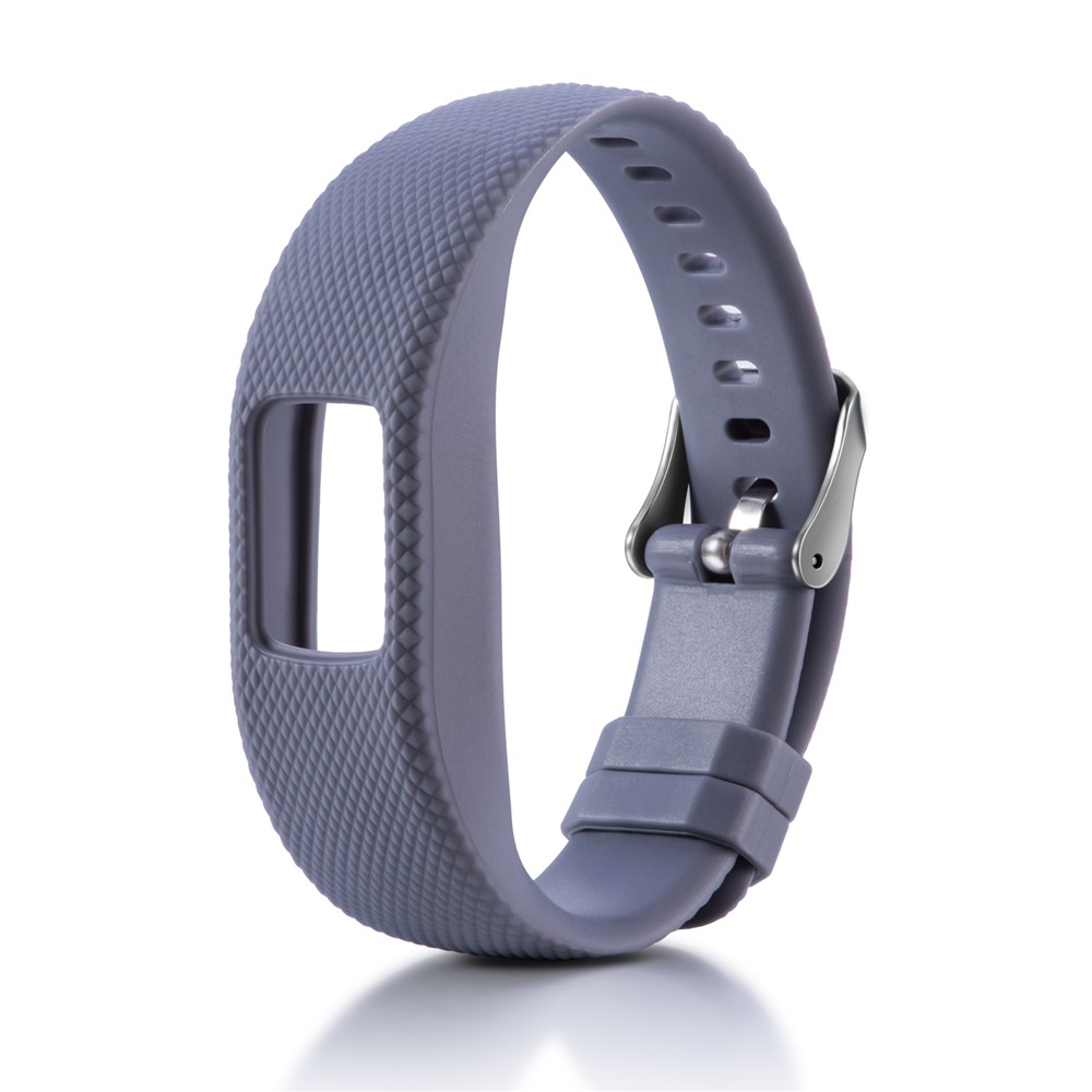 Per Garmin Vivofit 4 Gestore Band Flessibile Losanga Texture TPE + TPU Guarda Cinturino - Dimensioni: S. / Grigio-2