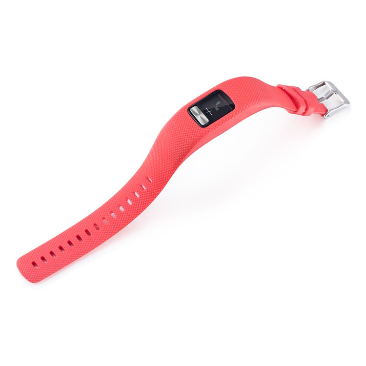 Adjustable Lozenge Texture TPE+TPU Silicone Watch Strap Replacement for Garmin Vivofit 4 - Size: S / Red-4