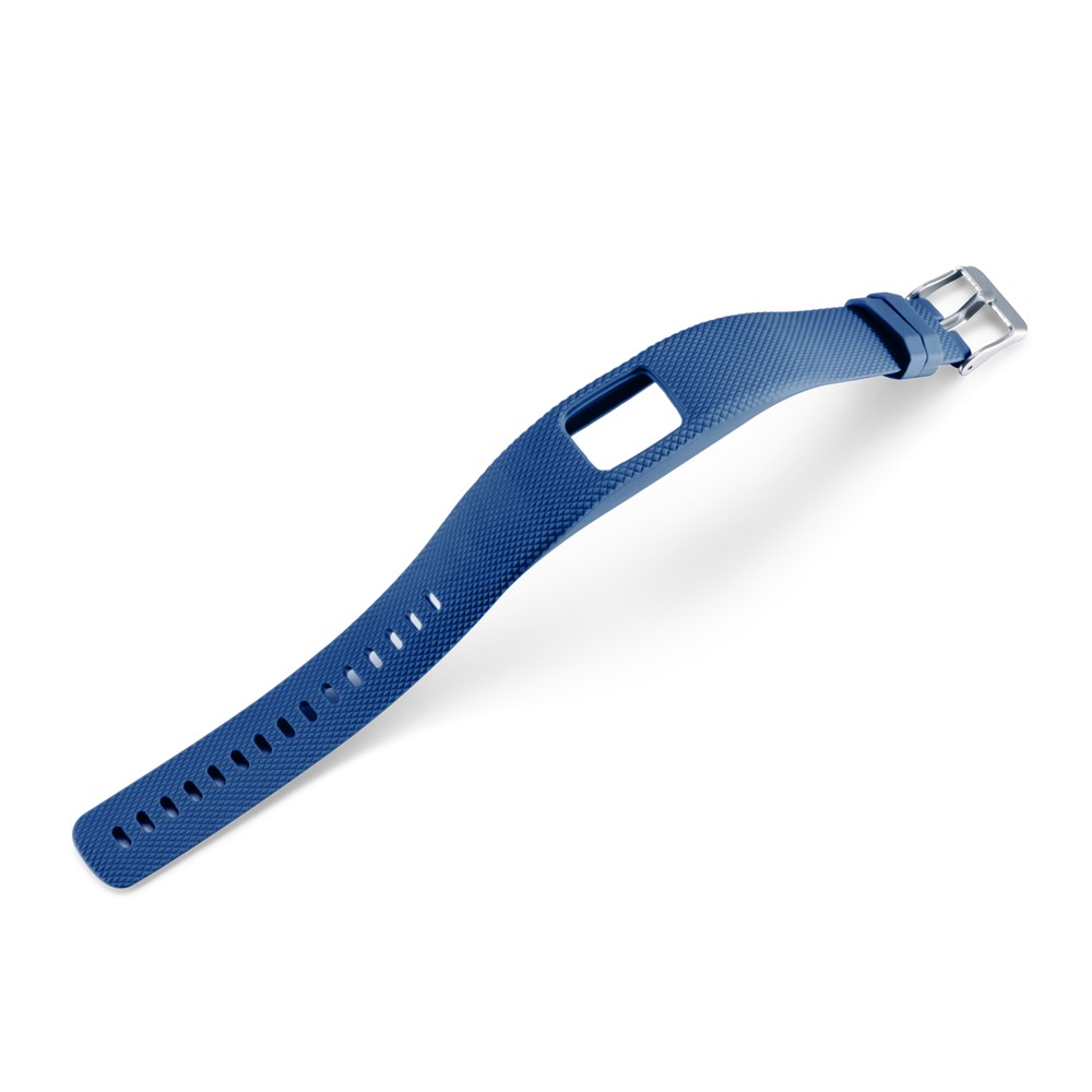 Soft Lozenge Texture TPE+TPU Silicone Watch Sport Band for Garmin Vivofit 4 - Size: S / Dark Blue-3