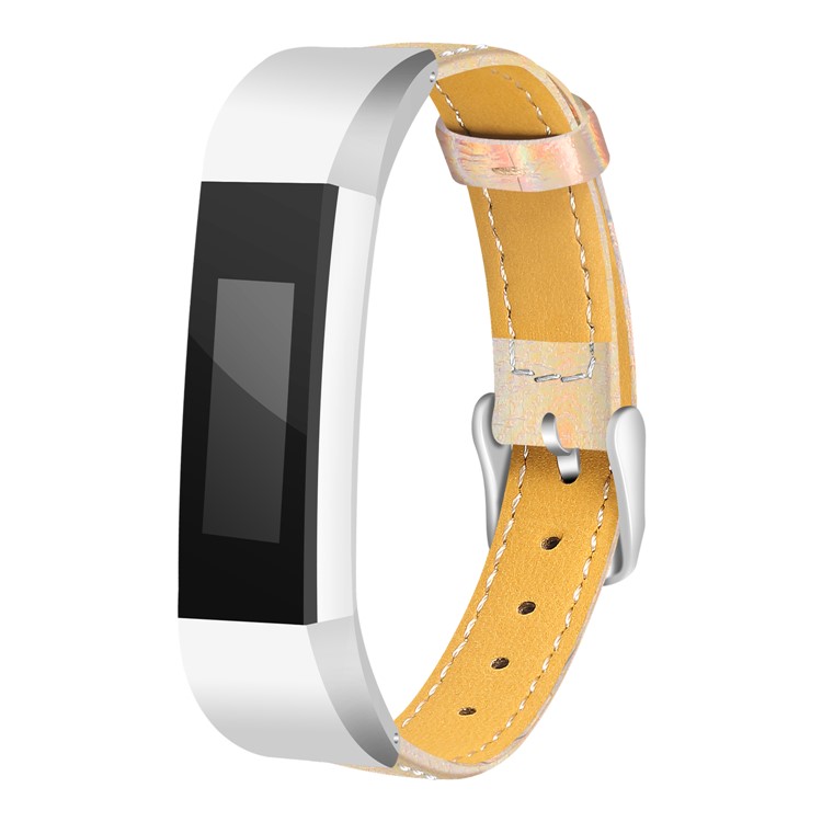 Genuine Leather Wristwatch Band for Fitbit Alta - Khaki-3