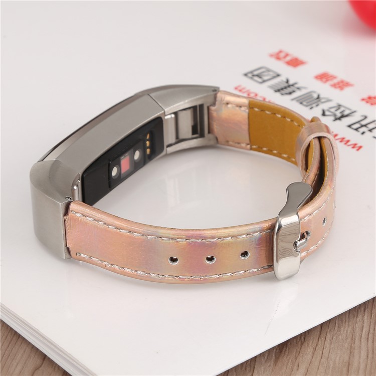 Genuine Leather Wristwatch Band for Fitbit Alta - Khaki-4