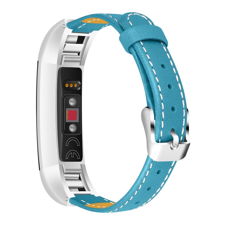 Genuine Leather Wristwatch Strap for Fitbit Alta - Blue-1
