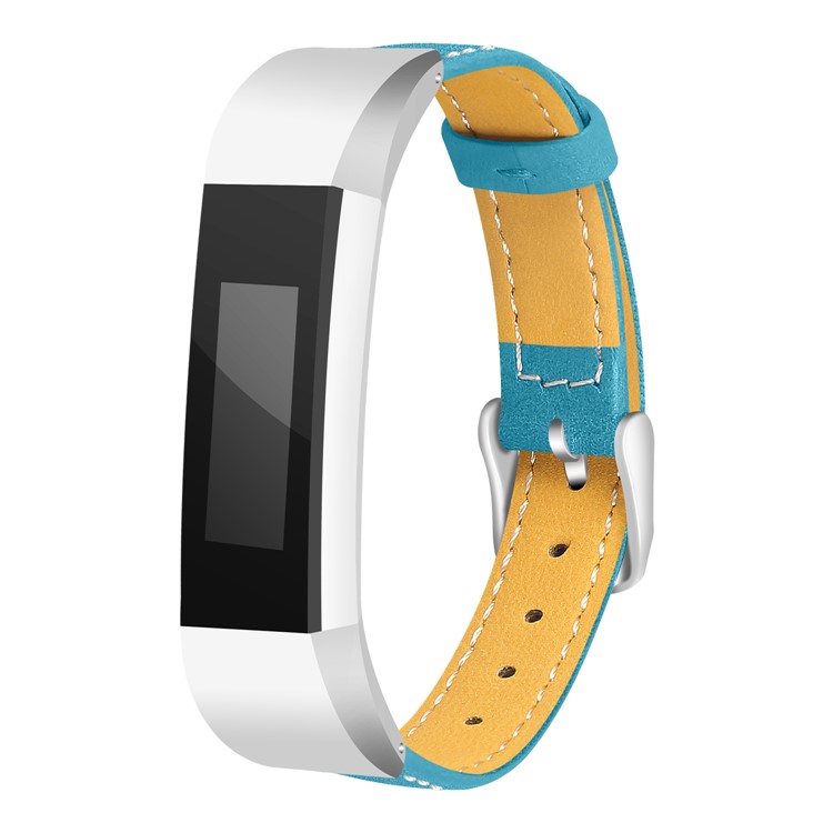 Genuine Leather Wristwatch Strap for Fitbit Alta - Blue-2