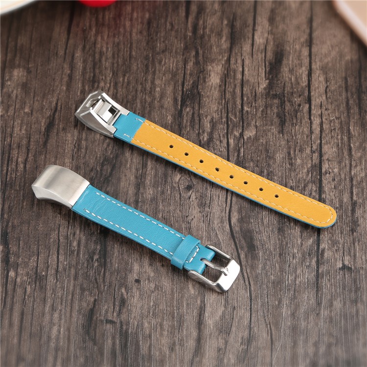 Genuine Leather Wristwatch Strap for Fitbit Alta - Blue-3