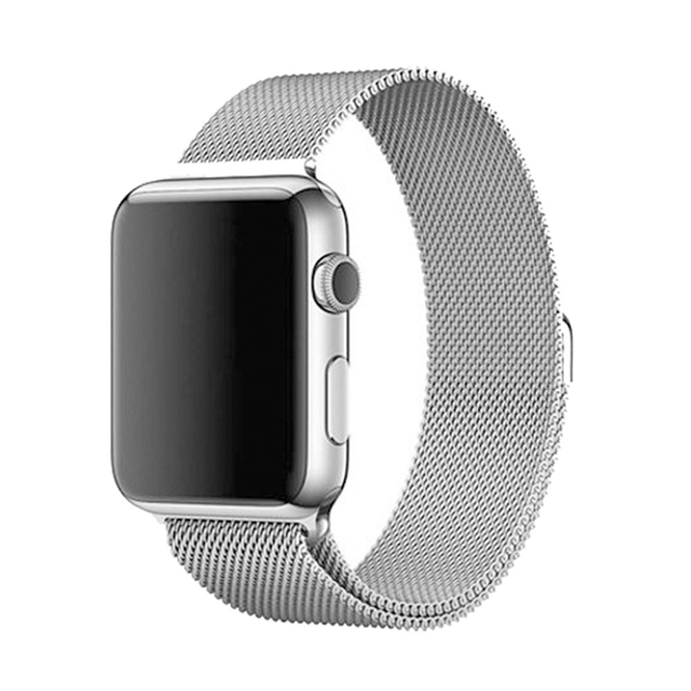 Magnetisches Milanese-Schleifenmetalluhrband Für Apple-Uhr-Reihe 3/2/1 42mm - Silber--5