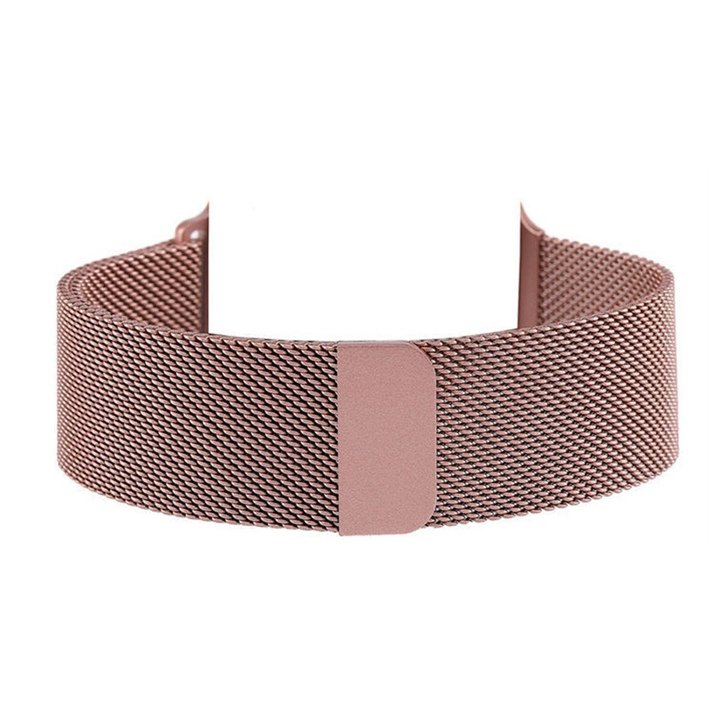 Magnetic Milanese Loop Metal Watchband Replacement for Apple Watch Series 4 44mm / Series 3 2 1 42mm - Pink-3