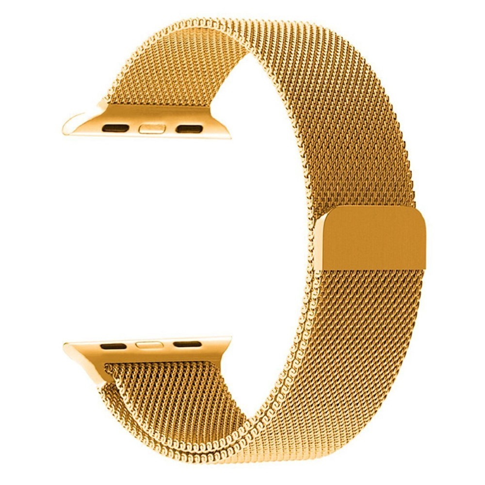 Magnetic Milanese Loop Metal Watch Wrist Band for Apple Watch Series 5 4 44mm / Series 3 2 1 42mm - Gold-1