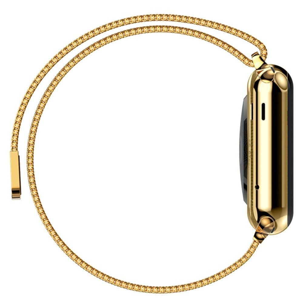 Magnetic Milanese Loop Metal Watch Wrist Band for Apple Watch Series 5 4 44mm / Series 3 2 1 42mm - Gold-2