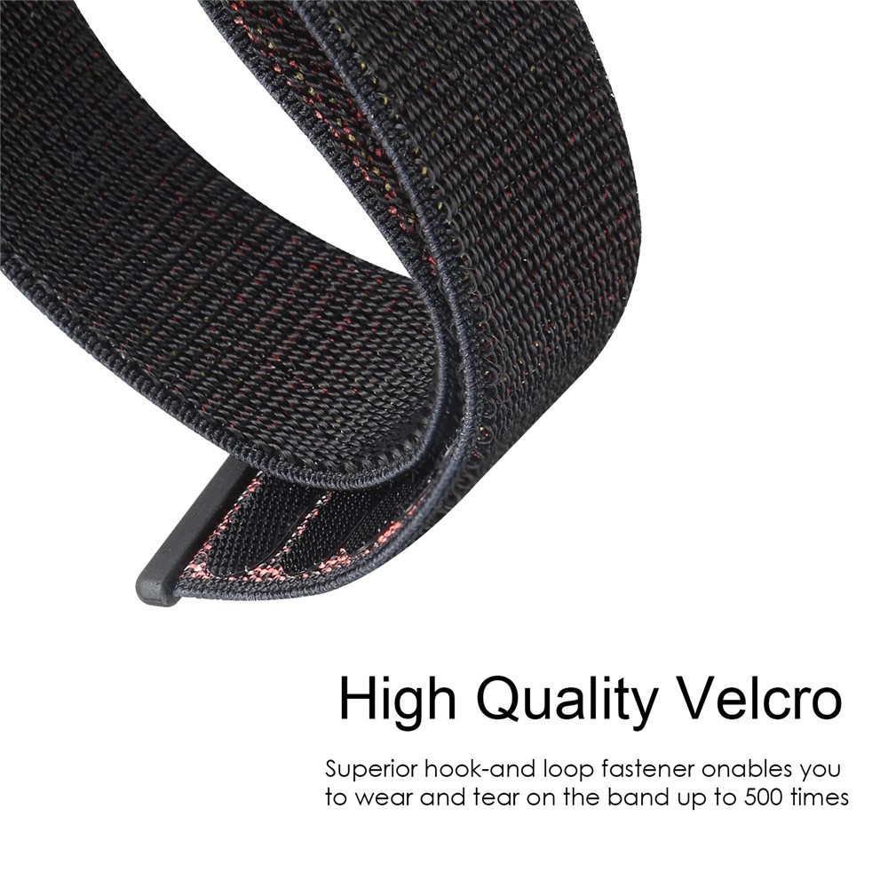 Nylon Velcro Closure Watch Band Replacement for Apple Watch Series 4 40mm / Series 3/2/1 38mm - Black-3