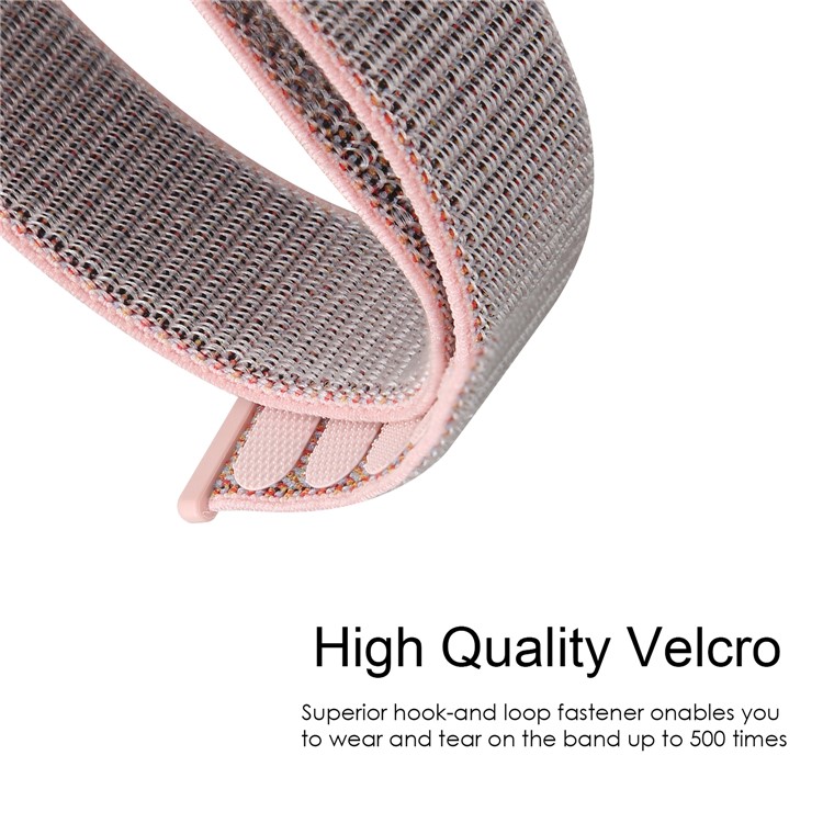 Nylon Velcro Closure Wristwatch Band Replacement for Apple Watch Series 4 40mm / Series 3/2/1 38mm - Pink-3