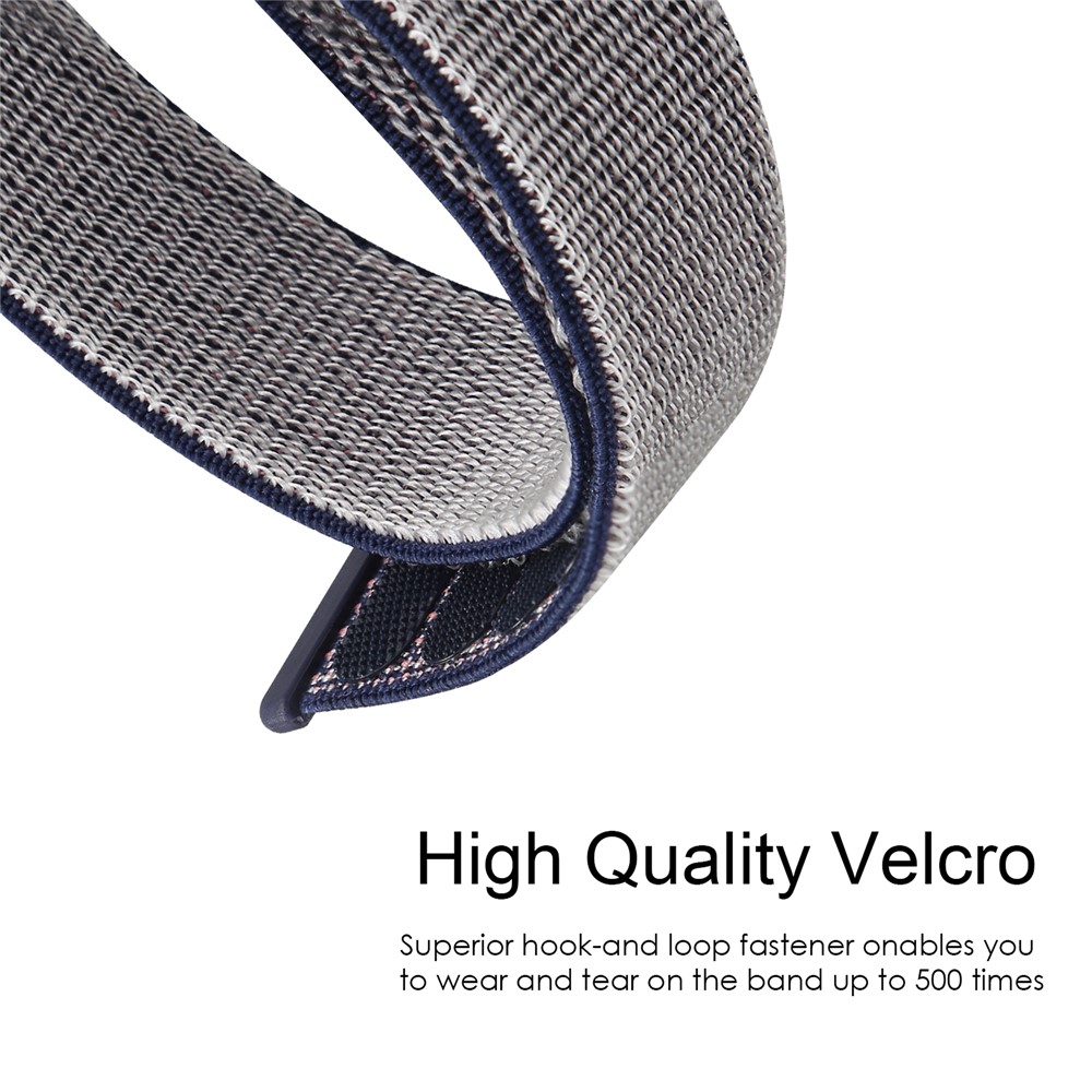 Nylon Velcro Closure Wristwatch Strap Replacement for Apple Watch Series 4 40mm / Series 3/2/1 38mm - Grey-3