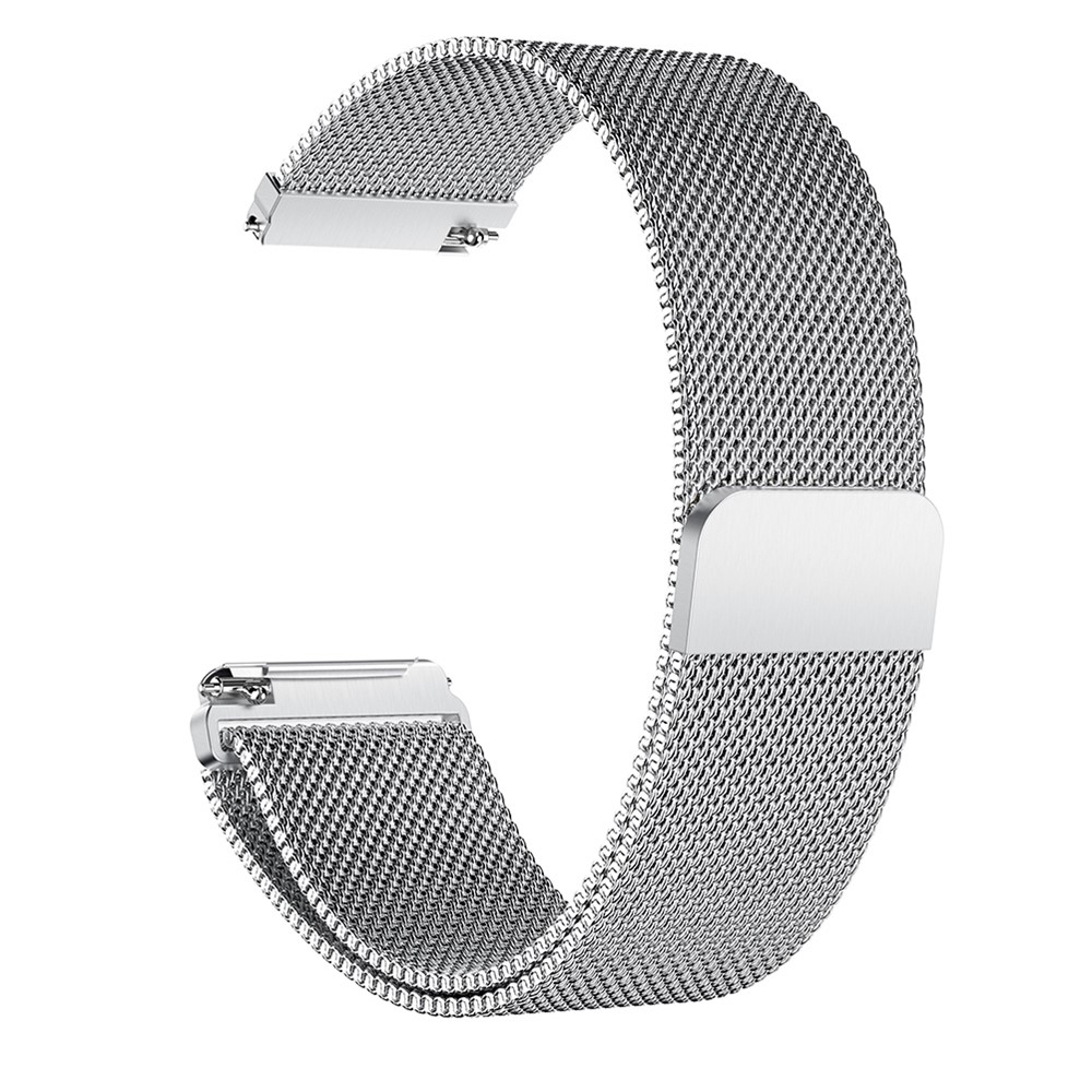 Stainless Steel Milanese Wrist Watch Strap Replacement for Fitbit Versa - Size: L / Silver-1