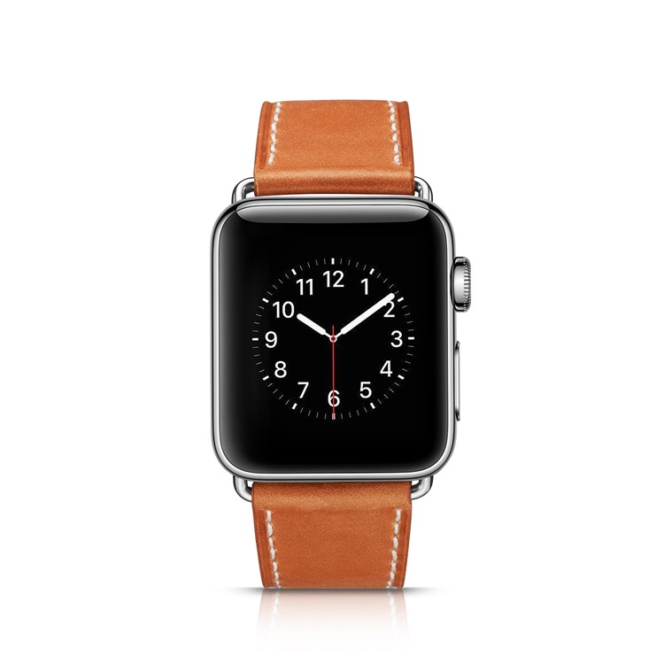 Top Layer Cowhide Leather Watch Strap Replacement for Apple Watch Series 4 40mm, Series 3 / 2 / 1 38mm - Brown-4