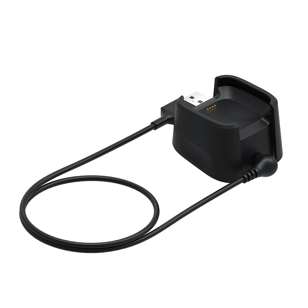 USB Charging Cable Cradle Station for Fitbit Versa Smart Watch - Black-3