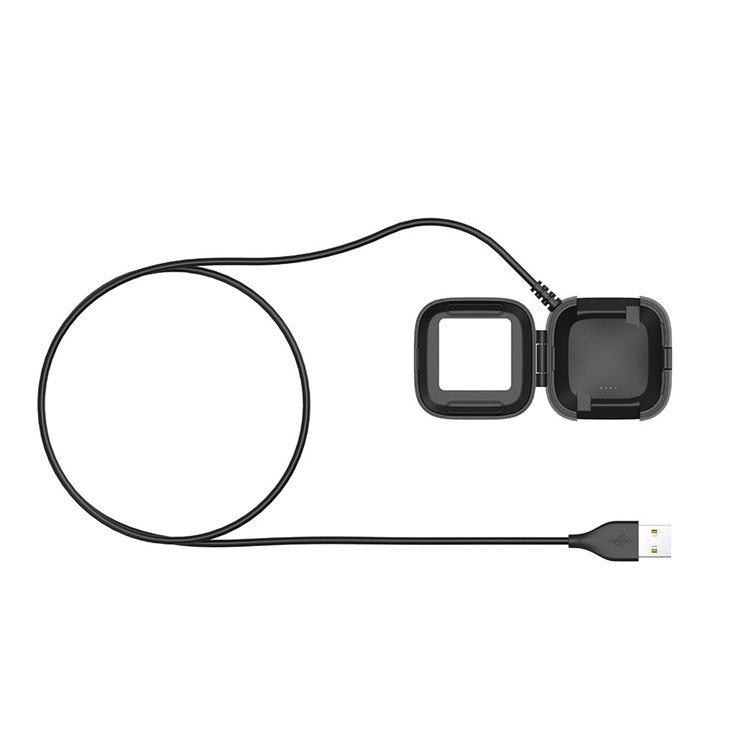 Charging Cable Charger Stand Dock with Flip Cover for Fitbit Versa Watch-1