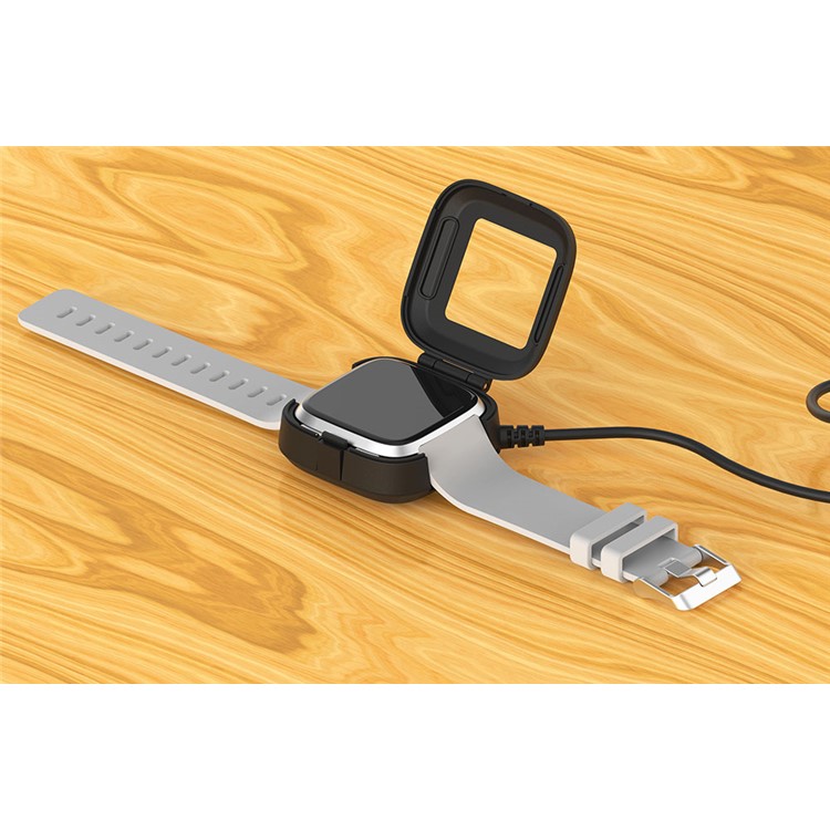 Charging Cable Charger Stand Dock with Flip Cover for Fitbit Versa Watch-4