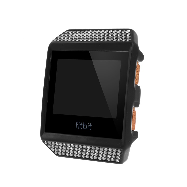 Luxury Diamond Plating Aluminum Alloy Watch Frame Case for Fitbit Ionic - Black-2