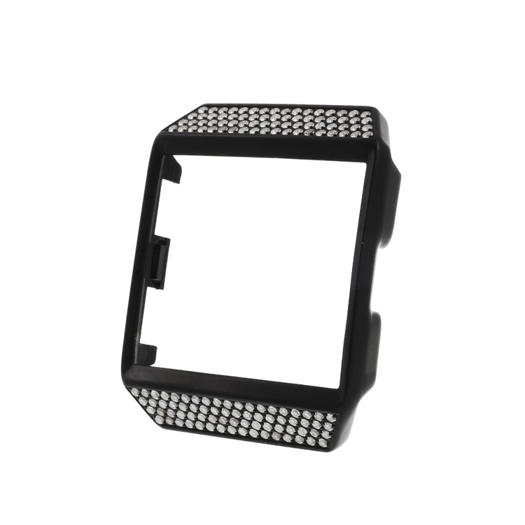 Luxury Diamond Plating Aluminum Alloy Watch Frame Case for Fitbit Ionic - Black-5