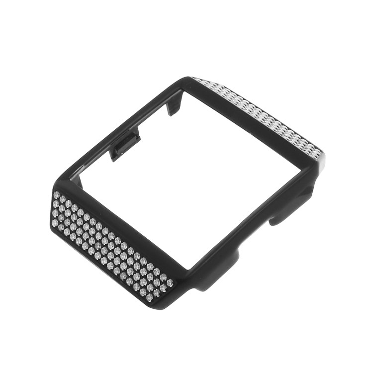 Luxury Diamond Plating Aluminum Alloy Watch Frame Case for Fitbit Ionic - Black-8