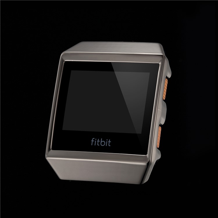 Electroplating Aluminum Alloy Watch Frame Case for Fitbit Ionic - Black-1