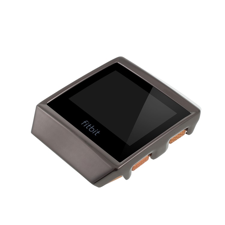 Electroplating Aluminum Alloy Watch Frame Case for Fitbit Ionic - Black-2