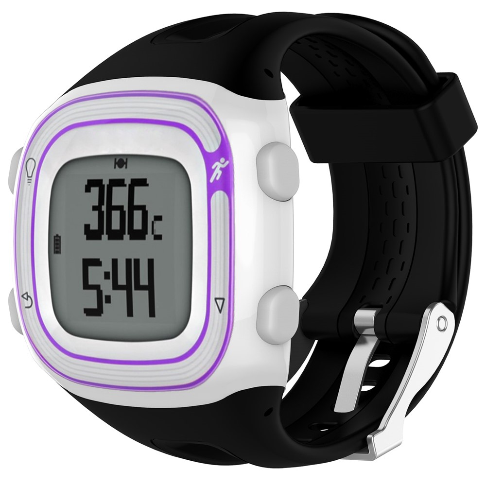Soft Sports Silicone Watch Strap, Length: 21.5cm for Garmin Forerunner 15 / 10 - Black-2