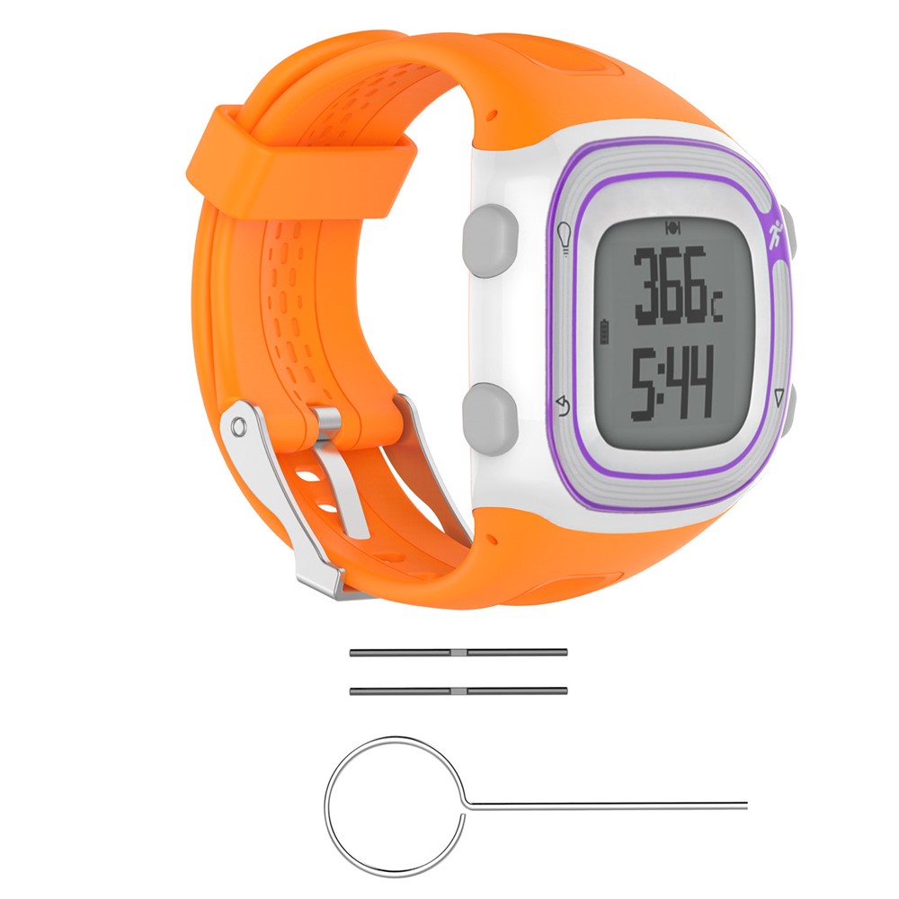 Faixa De Relógio Ajustável Do Silicone Dos Esportes Do Tamanho Ajustável, Comprimento: 21.5cm Para O Precursor 15 Do Garmin / 10 - Laranja-3