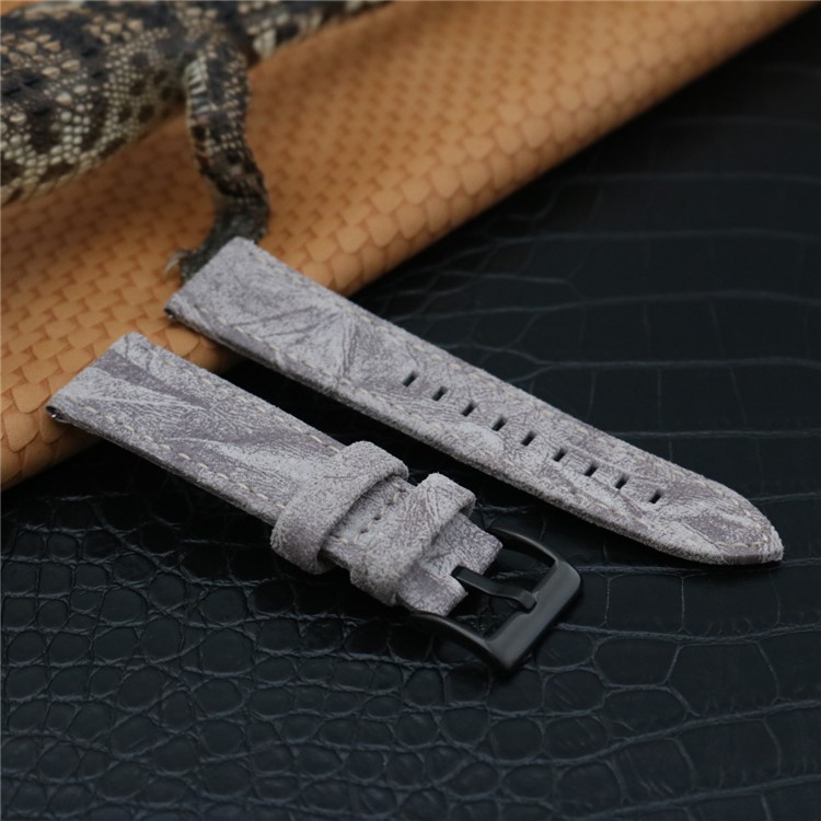 PU Leather Stainless Steel Wrist Watch Band Strap (18mm) for Fossil Q Venture - Grey-2