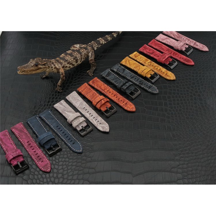 18mm PU Leather Stainless Steel Watch Wristband Strap Bracelet for Fossil Q Venture - Blue-6