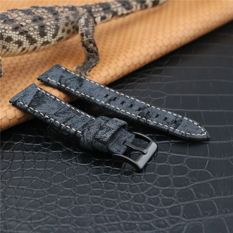 PU Leather Stainless Steel Wrist Watch Strap (20mm) for Fossil Q Venture - Black-2