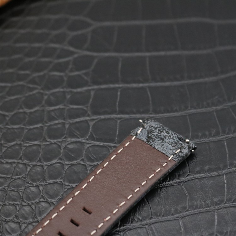 PU Leather Stainless Steel Wrist Watch Strap (20mm) for Fossil Q Venture - Black-5