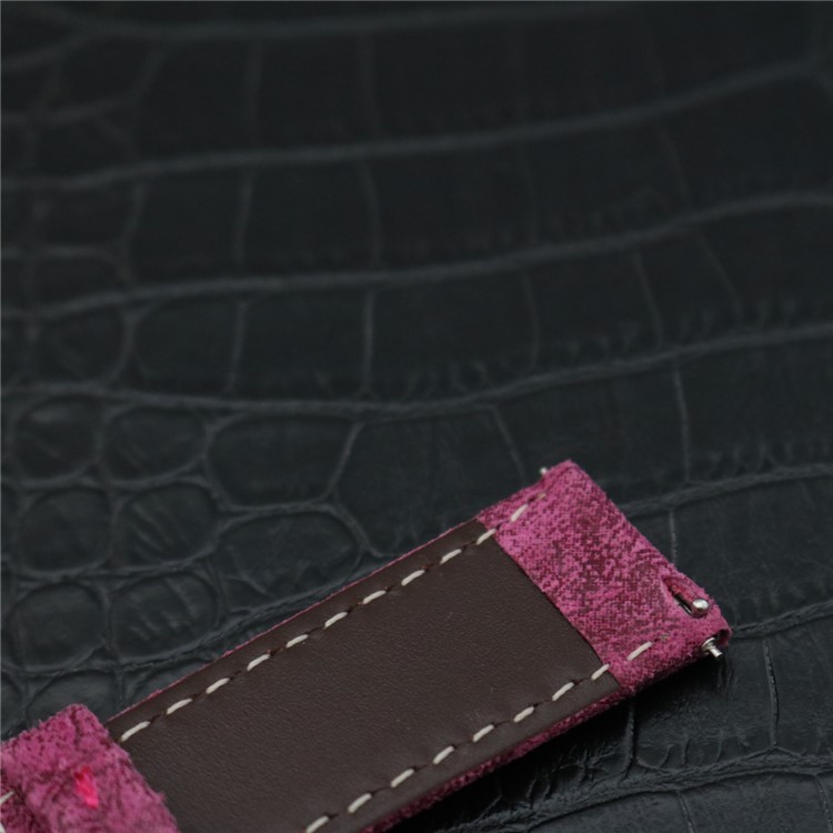 PU Leather Stainless Steel Wrist Watch Strap Bracelet Replacement (20mm) for Fossil Q Venture - Rose-4
