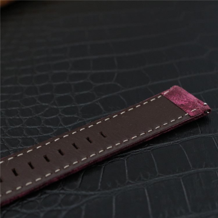 PU Leather Stainless Steel Wrist Watch Strap Bracelet Replacement (20mm) for Fossil Q Venture - Rose-7